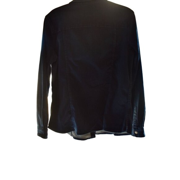 Women's  V Christina Embellished Snap Front Denim Jacket Lightweight XL - Picture 2 of 10